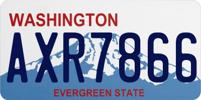 WA license plate AXR7866