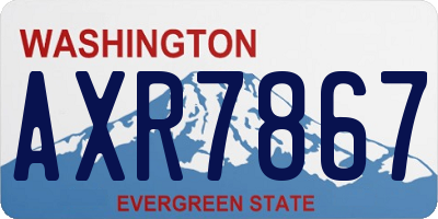 WA license plate AXR7867