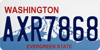 WA license plate AXR7868