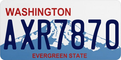 WA license plate AXR7870
