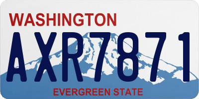 WA license plate AXR7871