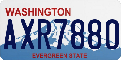 WA license plate AXR7880