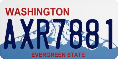 WA license plate AXR7881