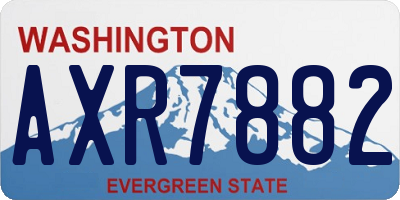 WA license plate AXR7882