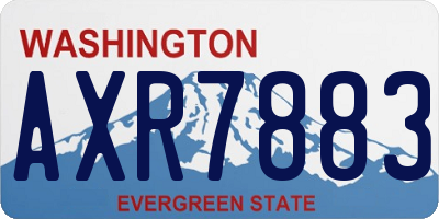 WA license plate AXR7883