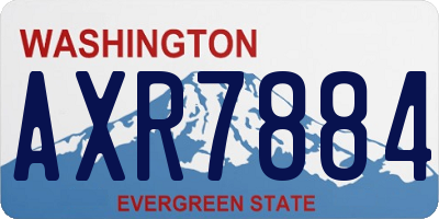 WA license plate AXR7884