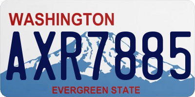 WA license plate AXR7885