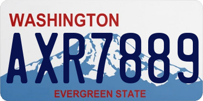 WA license plate AXR7889