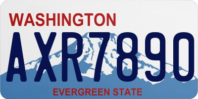 WA license plate AXR7890