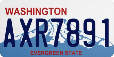 WA license plate AXR7891