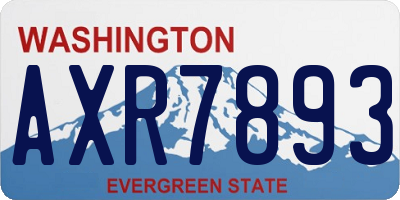 WA license plate AXR7893