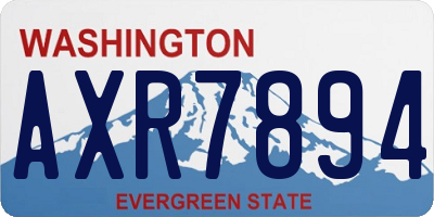 WA license plate AXR7894