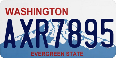 WA license plate AXR7895
