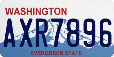 WA license plate AXR7896
