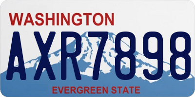 WA license plate AXR7898