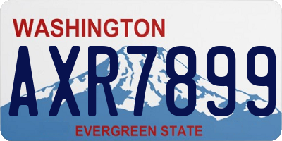 WA license plate AXR7899