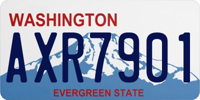 WA license plate AXR7901
