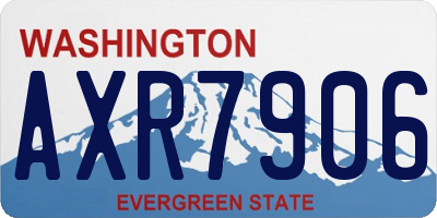 WA license plate AXR7906