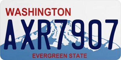 WA license plate AXR7907