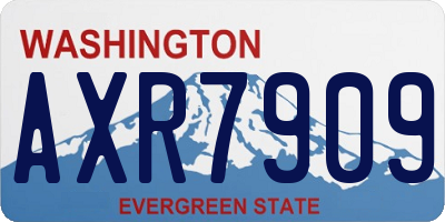 WA license plate AXR7909