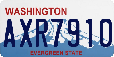 WA license plate AXR7910