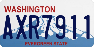 WA license plate AXR7911