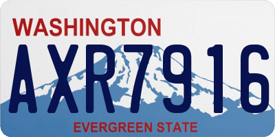 WA license plate AXR7916