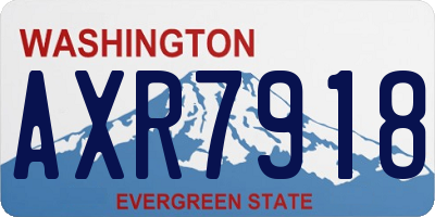 WA license plate AXR7918