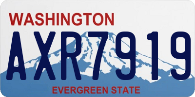 WA license plate AXR7919