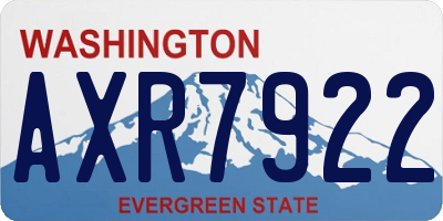 WA license plate AXR7922