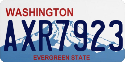 WA license plate AXR7923