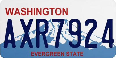 WA license plate AXR7924