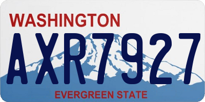 WA license plate AXR7927