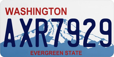 WA license plate AXR7929