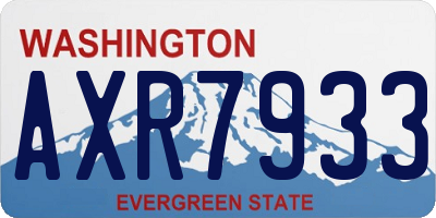 WA license plate AXR7933