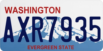 WA license plate AXR7935