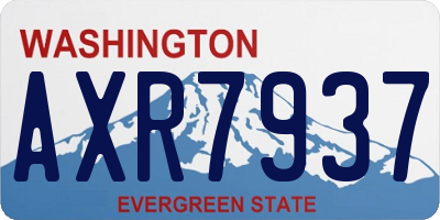 WA license plate AXR7937