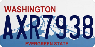 WA license plate AXR7938
