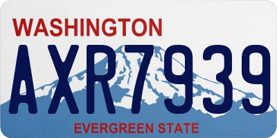 WA license plate AXR7939