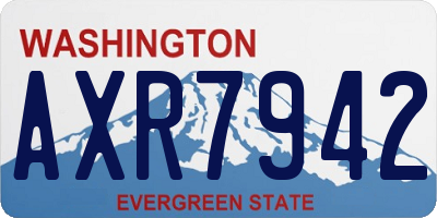 WA license plate AXR7942