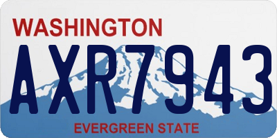 WA license plate AXR7943