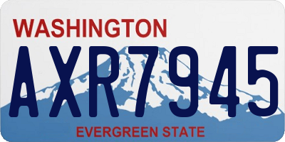 WA license plate AXR7945