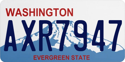 WA license plate AXR7947