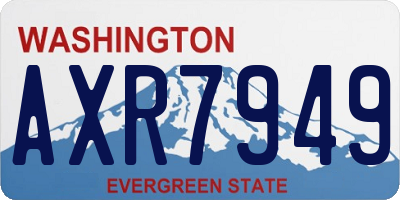 WA license plate AXR7949