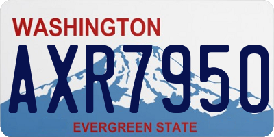 WA license plate AXR7950