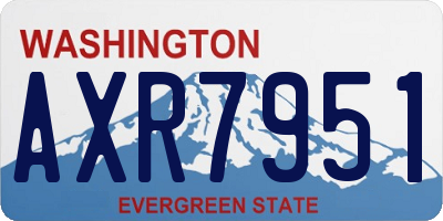 WA license plate AXR7951