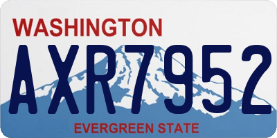 WA license plate AXR7952