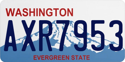WA license plate AXR7953