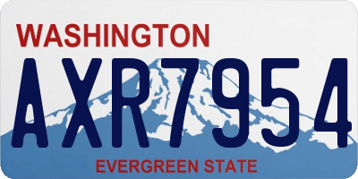 WA license plate AXR7954