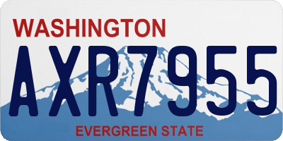 WA license plate AXR7955